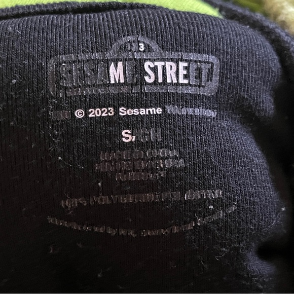 Sesame Street Oscar the Grouch Oversized Hooded Sweatshirt - Size Small - Picture 4 of 13